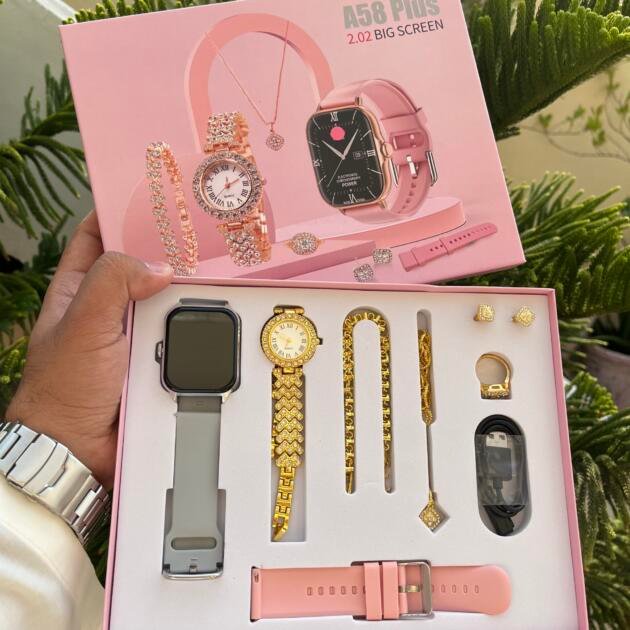 A58 Plus Ladies Smartwatch Gift Set