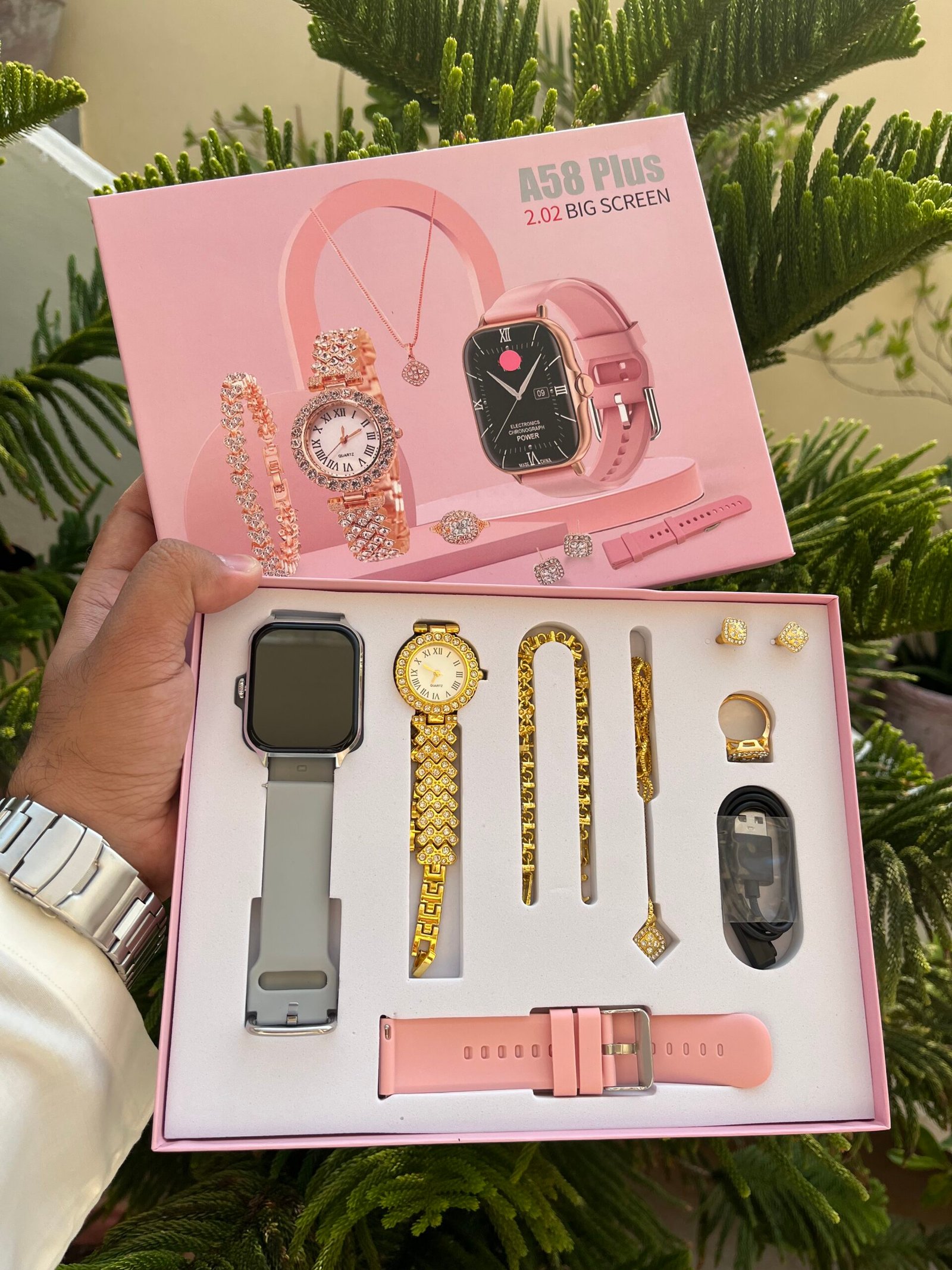 A58 Plus Ladies Smartwatch Gift Set